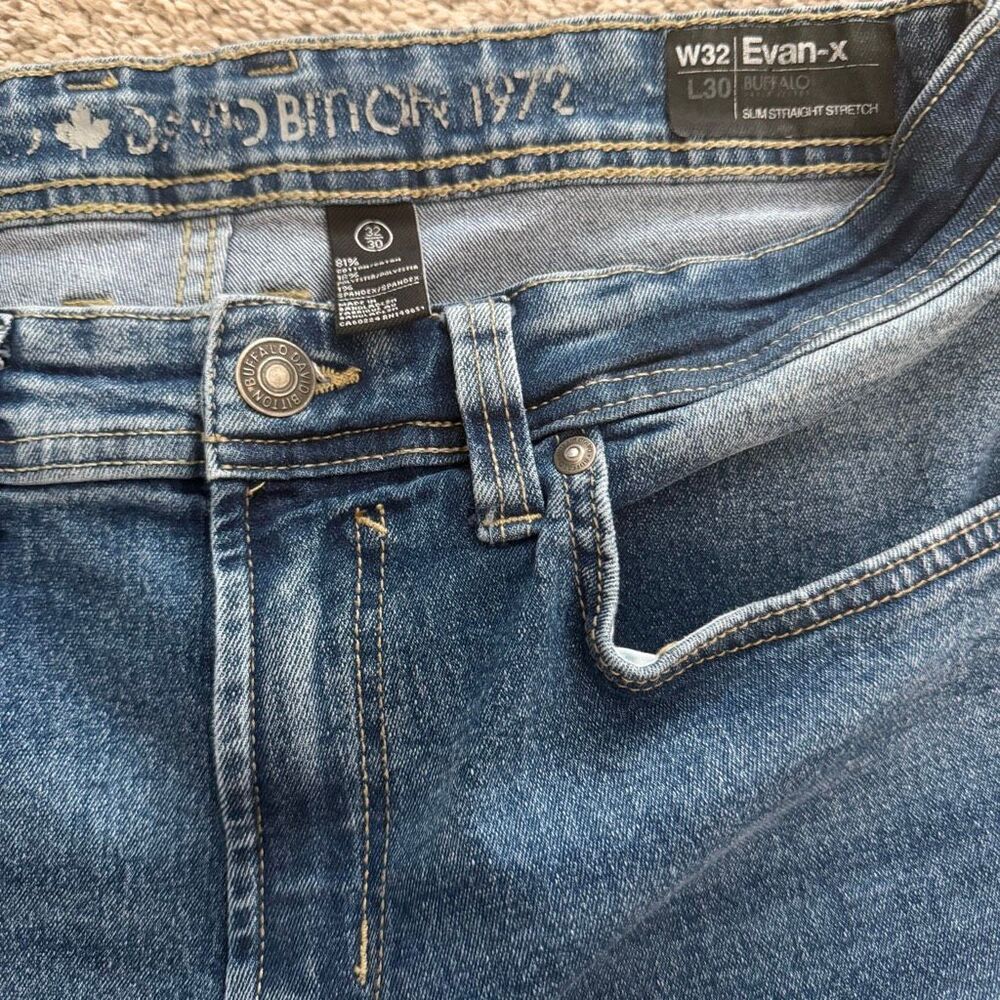 Buffalo David Bitton Evan-X Slim Straight Stretch Mens Jeans 32x30 - Picture 4 of 10